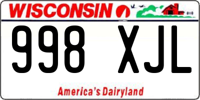 WI license plate 998XJL
