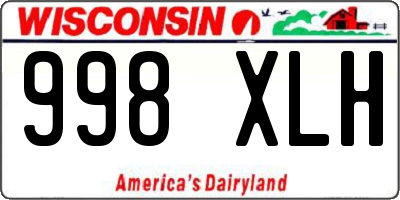 WI license plate 998XLH