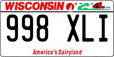 WI license plate 998XLI