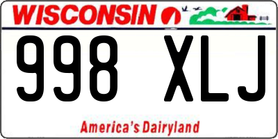 WI license plate 998XLJ