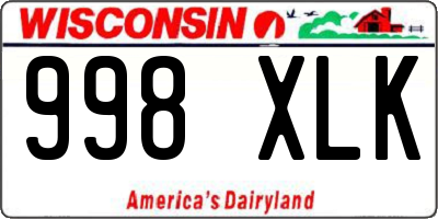 WI license plate 998XLK
