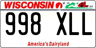 WI license plate 998XLL