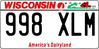 WI license plate 998XLM