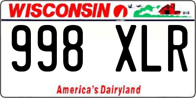 WI license plate 998XLR
