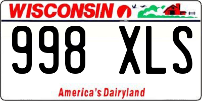 WI license plate 998XLS