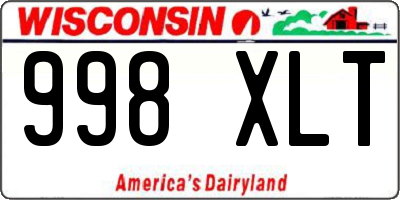WI license plate 998XLT
