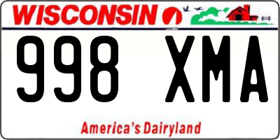 WI license plate 998XMA