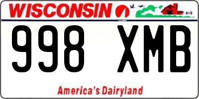 WI license plate 998XMB