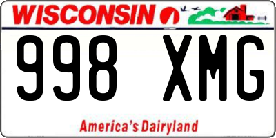 WI license plate 998XMG