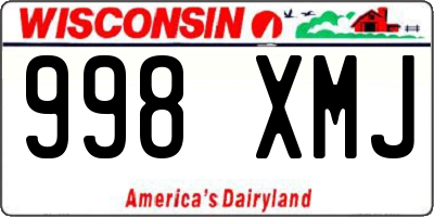 WI license plate 998XMJ