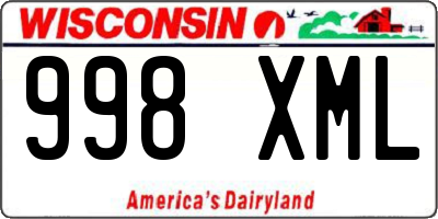 WI license plate 998XML
