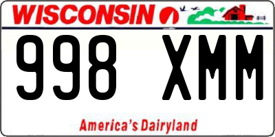 WI license plate 998XMM