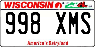 WI license plate 998XMS