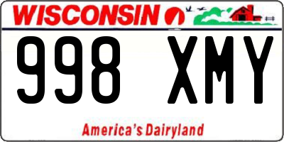 WI license plate 998XMY