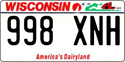 WI license plate 998XNH