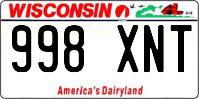 WI license plate 998XNT
