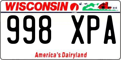 WI license plate 998XPA