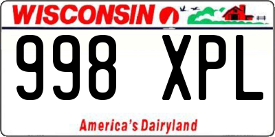 WI license plate 998XPL