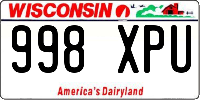 WI license plate 998XPU