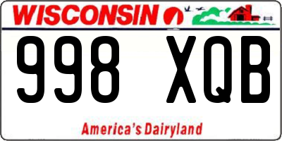 WI license plate 998XQB