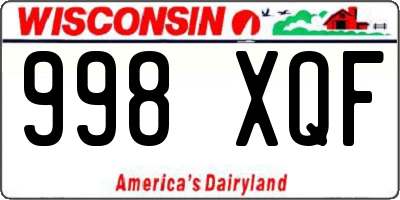 WI license plate 998XQF