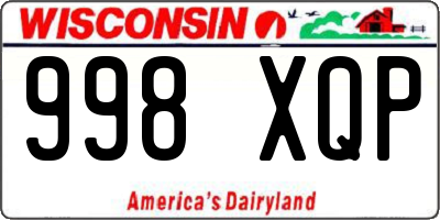 WI license plate 998XQP
