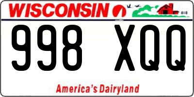WI license plate 998XQQ