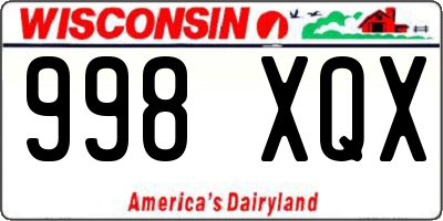 WI license plate 998XQX