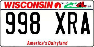 WI license plate 998XRA