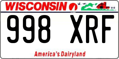 WI license plate 998XRF