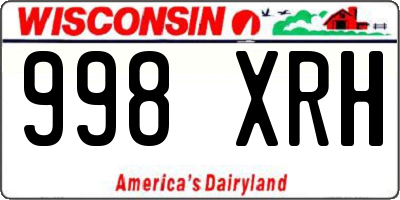 WI license plate 998XRH