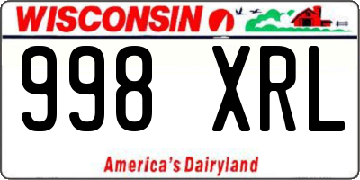 WI license plate 998XRL