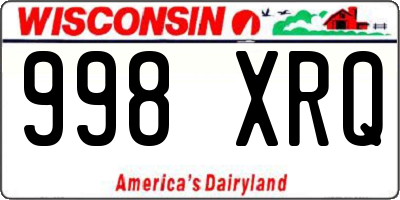 WI license plate 998XRQ