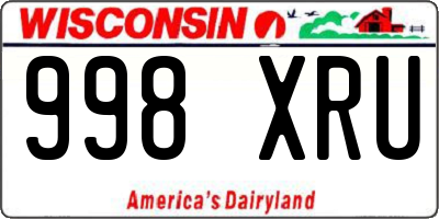 WI license plate 998XRU
