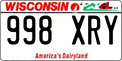 WI license plate 998XRY