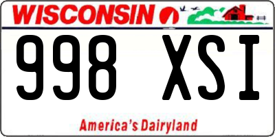 WI license plate 998XSI