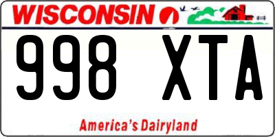 WI license plate 998XTA