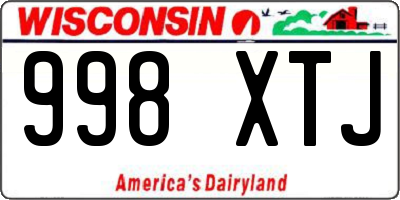 WI license plate 998XTJ
