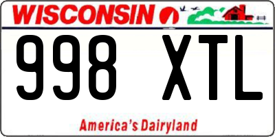 WI license plate 998XTL