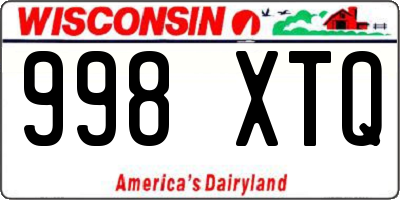 WI license plate 998XTQ