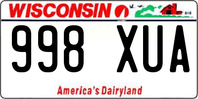 WI license plate 998XUA