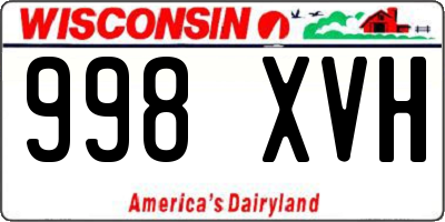 WI license plate 998XVH