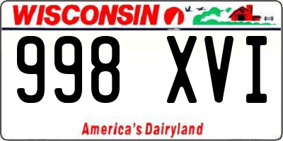 WI license plate 998XVI