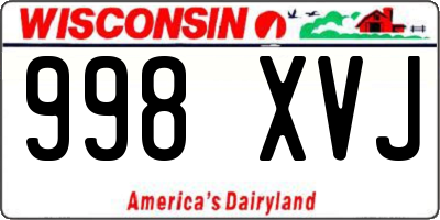 WI license plate 998XVJ