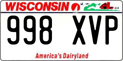WI license plate 998XVP