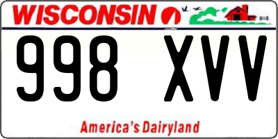 WI license plate 998XVV