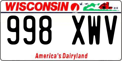 WI license plate 998XWV