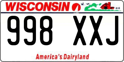 WI license plate 998XXJ