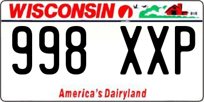 WI license plate 998XXP