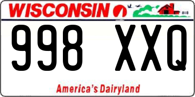 WI license plate 998XXQ